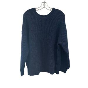 Sonoma Womens Knit Pullover Sweater Long Sleeve Blue Size XL